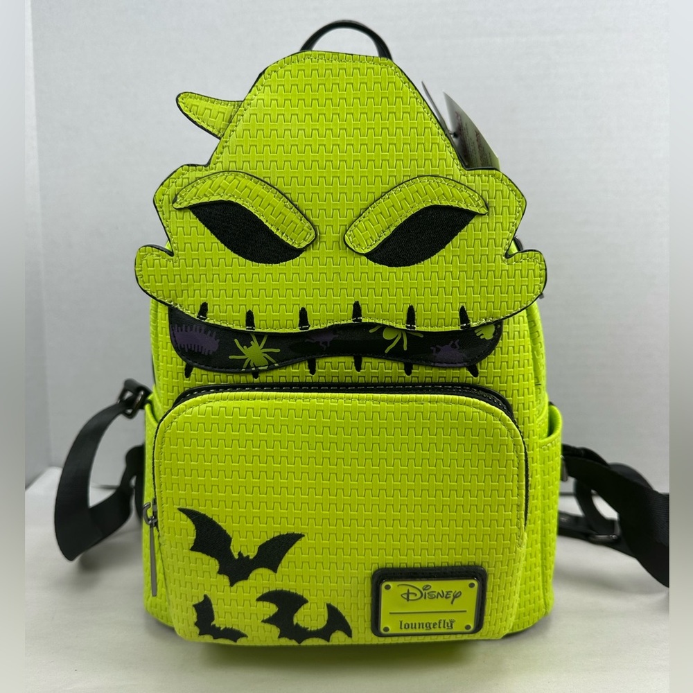 Loungefly Disney Parks NBC Oogie Boogie Mini Backpack Green Glow In The Dark